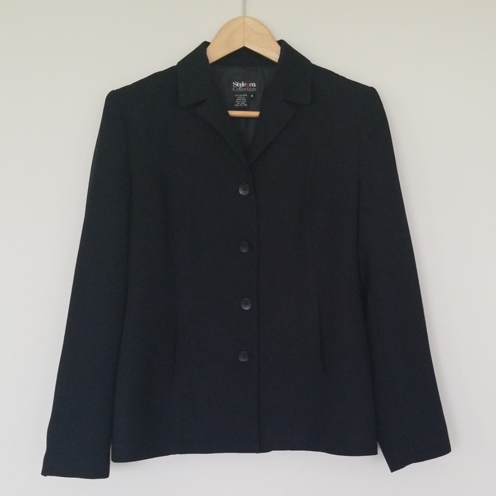 Style&Co black blazer 4 buttons size 6
